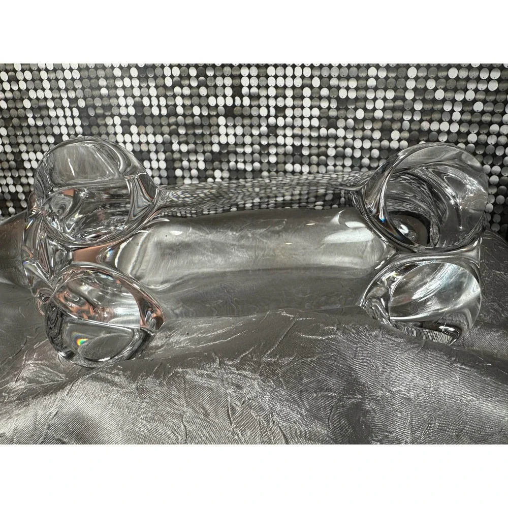Vintage Art Lead‎ Crystal Dachshund Dog Candy Dish
